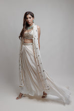 Load image into Gallery viewer, Dhoti Skirt Blouse With Cape
