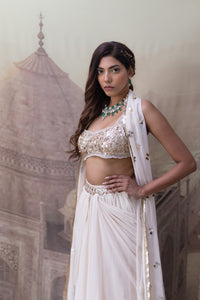 Dhoti Skirt Blouse With Cape