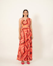 Load image into Gallery viewer, Printed Co-Ord Stitch Saree Dress
