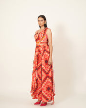 将图片加载到图库查看器,Printed Co-Ord Stitch Saree Dress