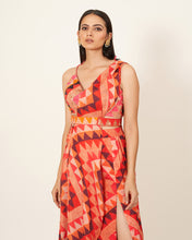将图片加载到图库查看器,Printed Co-Ord Stitch Saree Dress