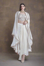 Charger l&#39;image dans la galerie, Dhoti Skirt with Cape
