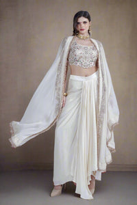 Dhoti Skirt with Cape