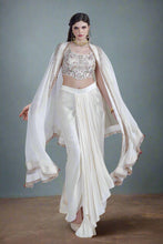 Charger l&#39;image dans la galerie, Dhoti Skirt with Cape
