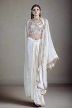 Charger l&#39;image dans la galerie, Dhoti Skirt with Cape
