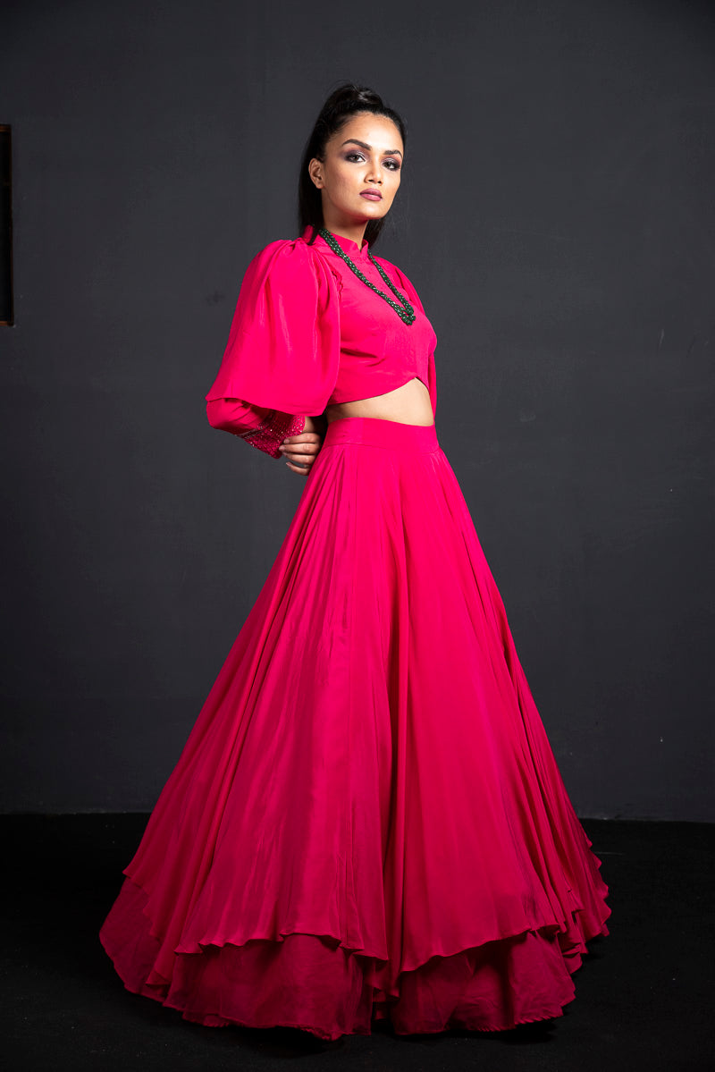 5 Edgy blouse designs with lehenga skirts  South India Fashion