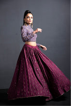 Load image into Gallery viewer, Lehenga High Neck Blouse Set
