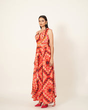 Load image into Gallery viewer, Printed Co-Ord Stitch Saree Dress
