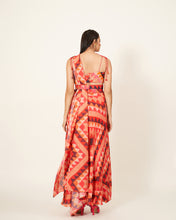 Load image into Gallery viewer, Printed Co-Ord Stitch Saree Dress
